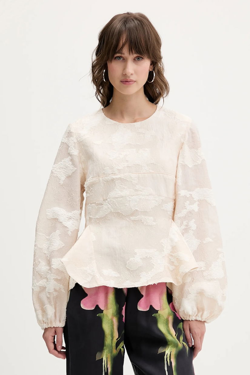 Stine Goya bluză culoarea bej, SG-AW25-T109-2442