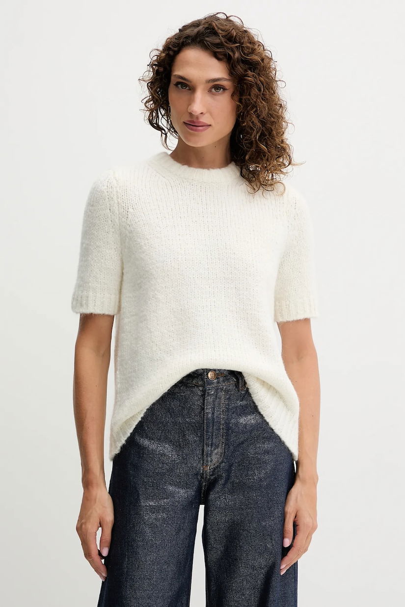 MICHAEL Michael Kors pulover din amestec de mohair femei, culoarea bej, gros MF5619QJVC