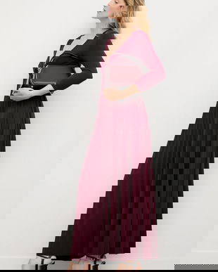 Answear.LAB rochie culoarea bordo, maxi, evazati
