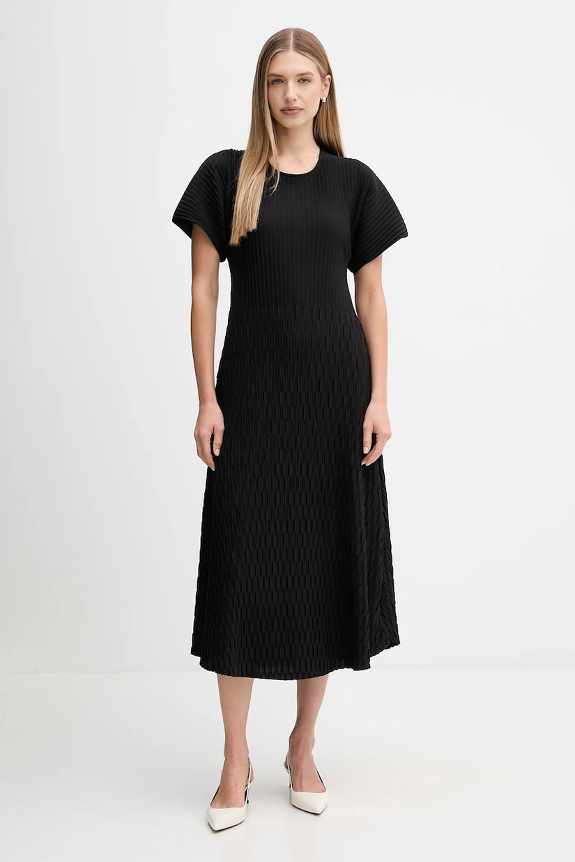 Sandro Ferrone rochie culoarea negru, midi, evazați, S14YBFBACILLO