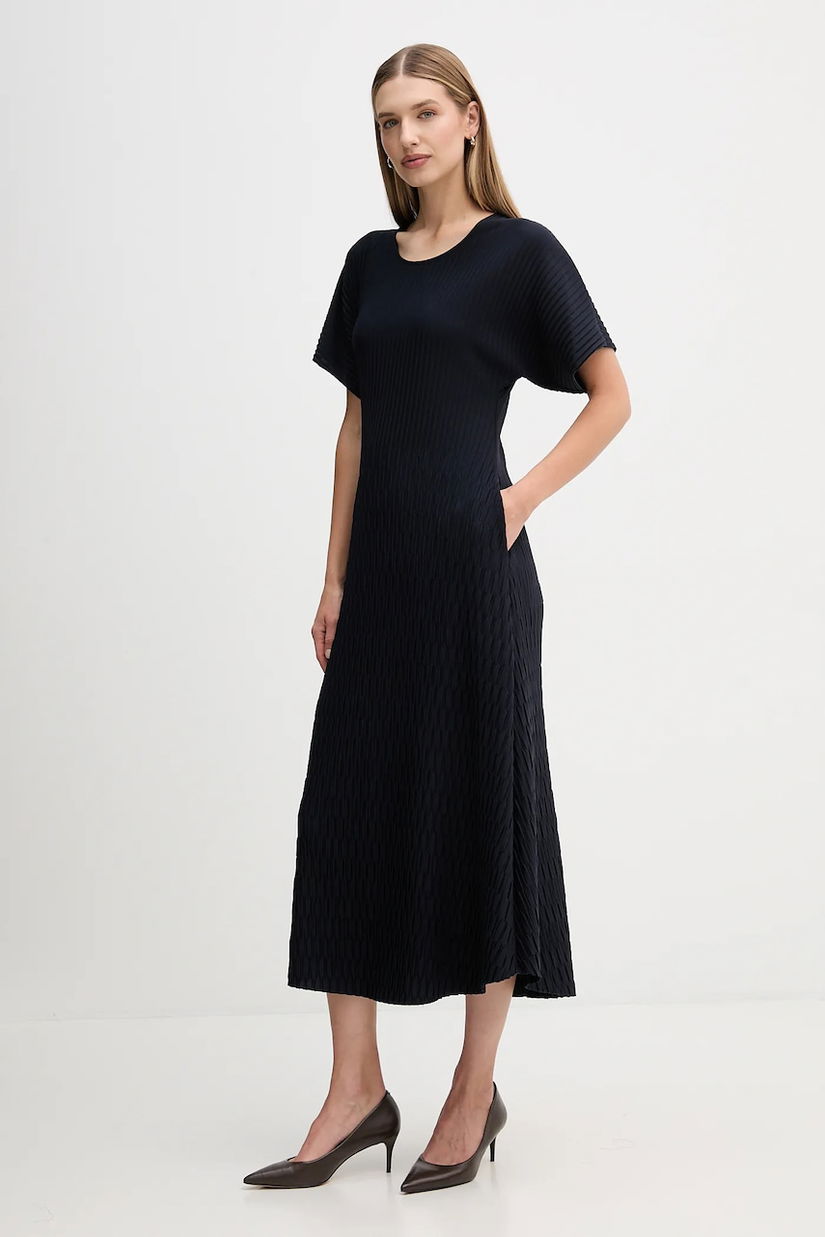 Sandro Ferrone rochie culoarea bleumarin, midi, evazați, S14YBFBACILLO