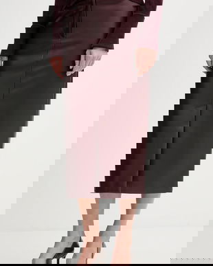 Sandro Ferrone fustă culoarea bordo, midi, drept, S15YBFRIBES
