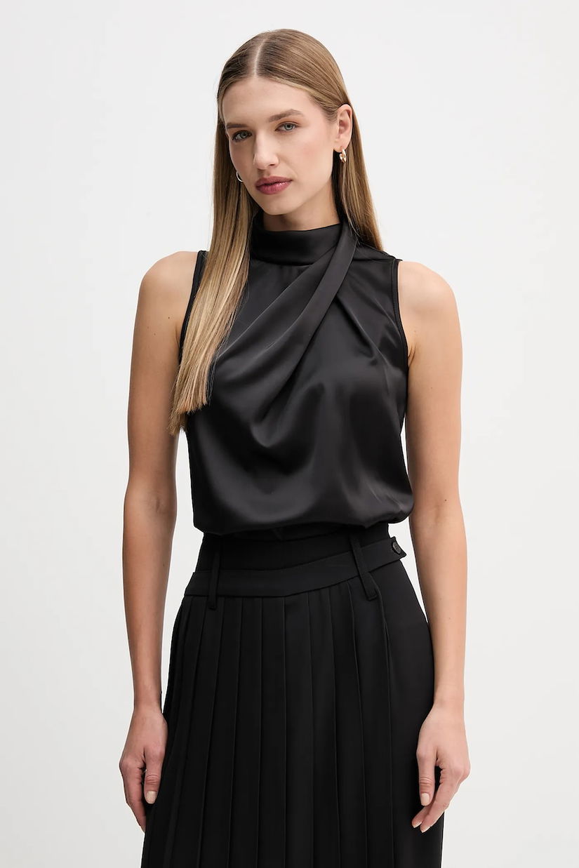 Sandro Ferrone bluză culoarea negru, uni, S22YBFLOGICA