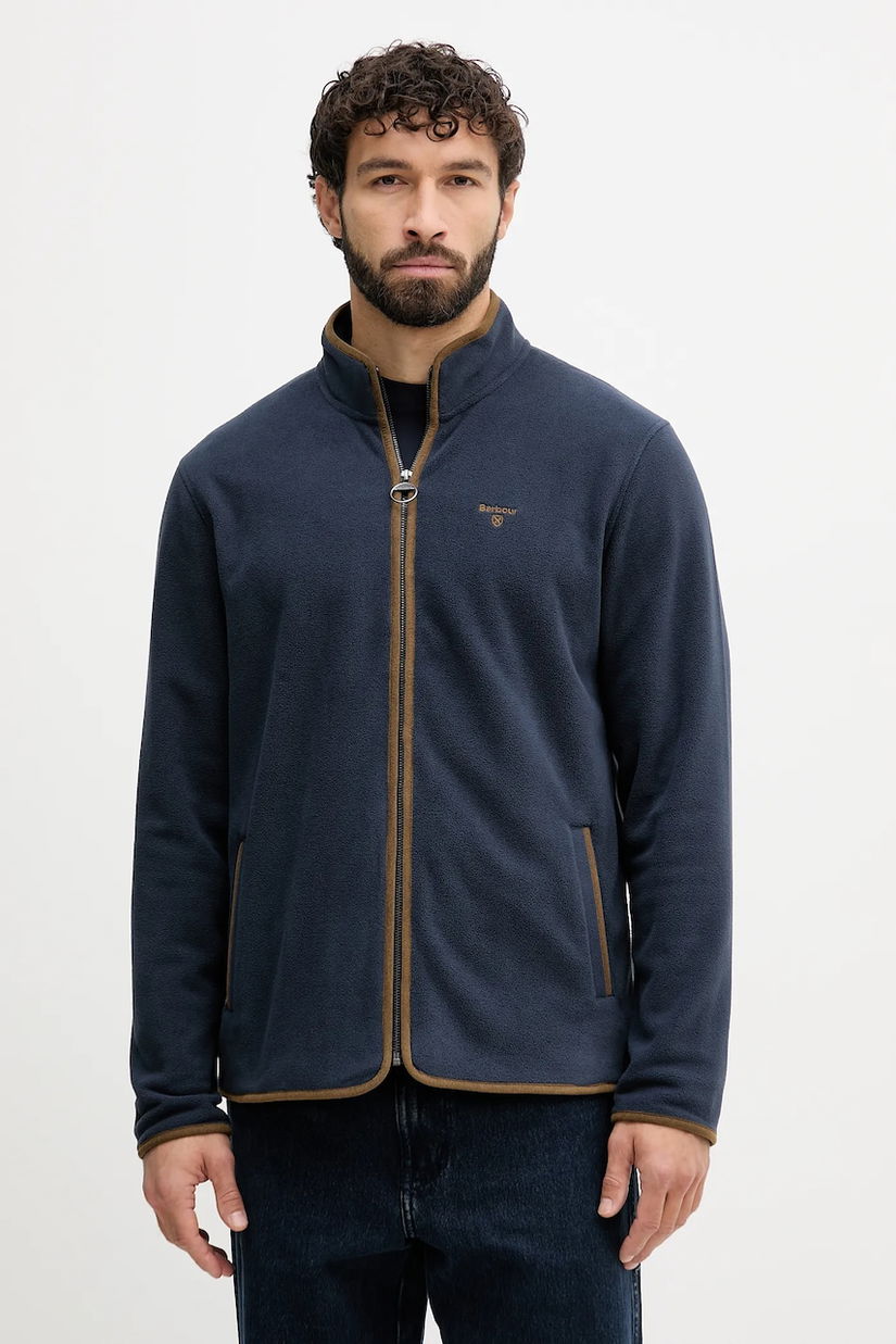 Barbour hanorac fleece culoarea bleumarin, uni, MFL0216