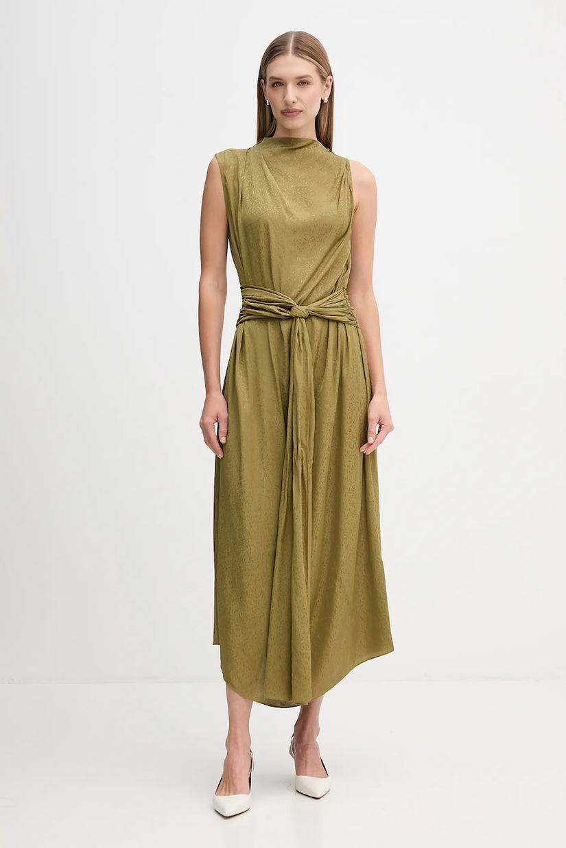 Hoss Intropia rochie culoarea verde, midi, drept, 8222115