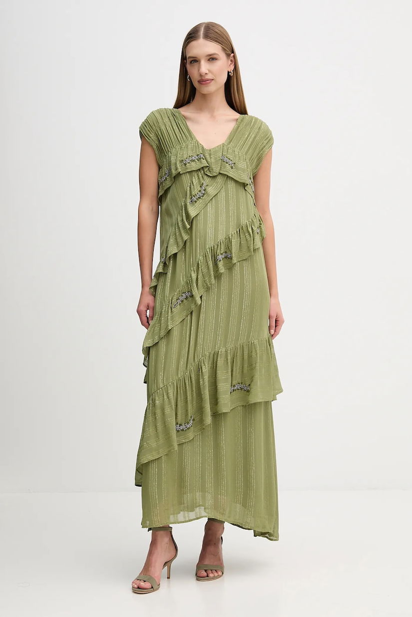 Hoss Intropia rochie culoarea verde, mini, evazați, 8222109