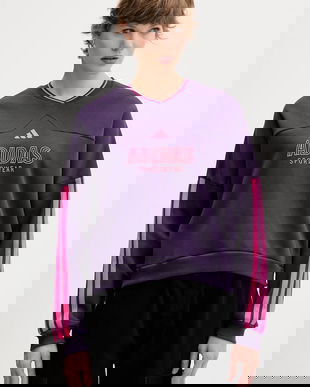 adidas bluză Tiro culoarea violet, cu imprimeu, JX5119
