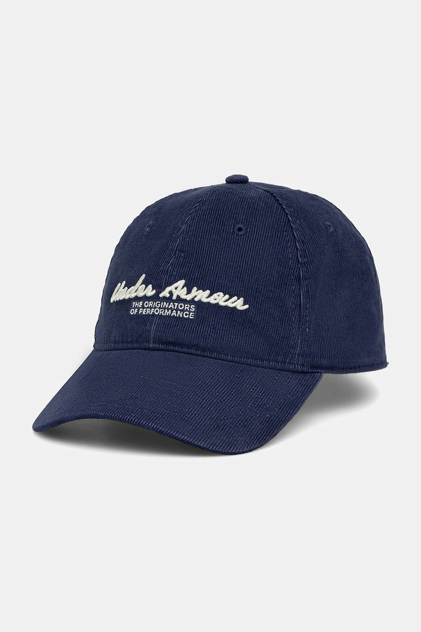 Under Armour șapcă de baseball din catifea culoarea bleumarin, 1386628