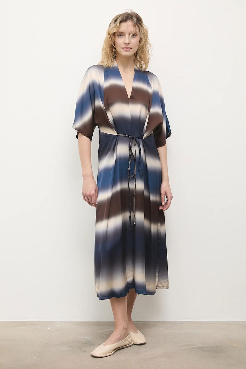 Answear.LAB rochie culoarea albastru marin, midi, drept