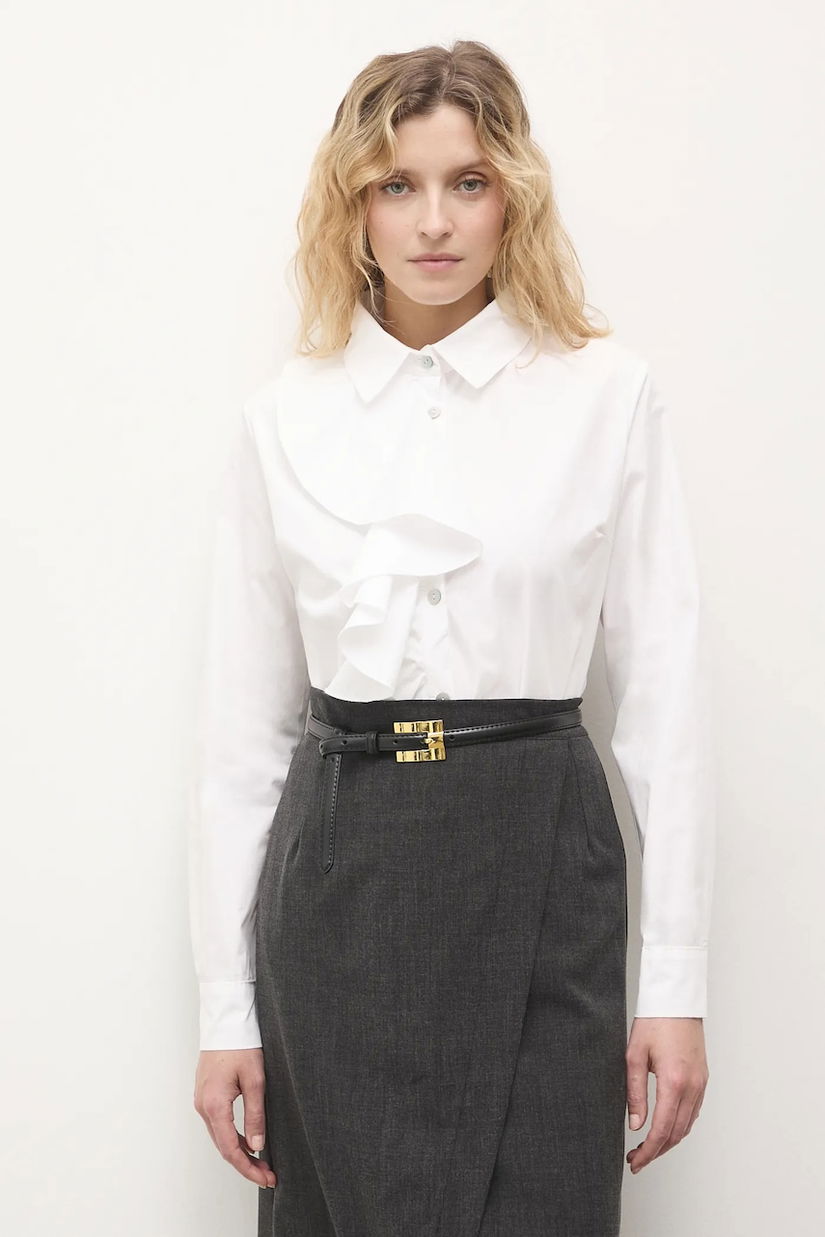 Answear.LAB camasa culoarea alb, cu guler clasic, regular