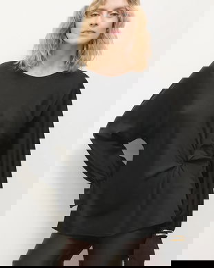 Answear.LAB bluza culoarea negru, neted