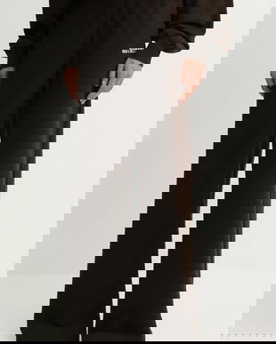 Rotate pantaloni de trening din bumbac culoarea maro, uni, 1153131667