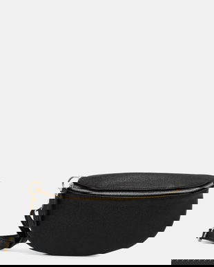 Answear.LAB borseta de piele culoarea negru