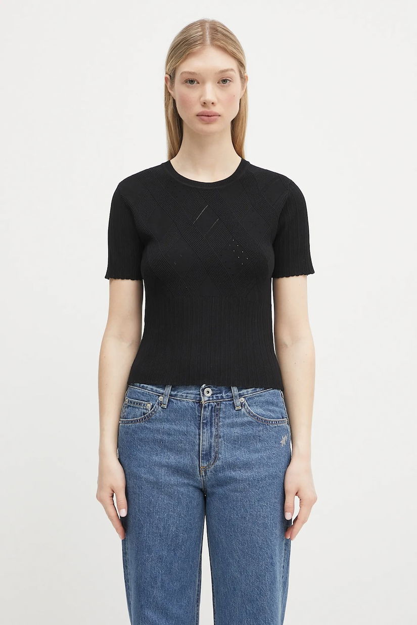 Kenzo pulover culoarea negru, light, FF52PU4983CW.99J