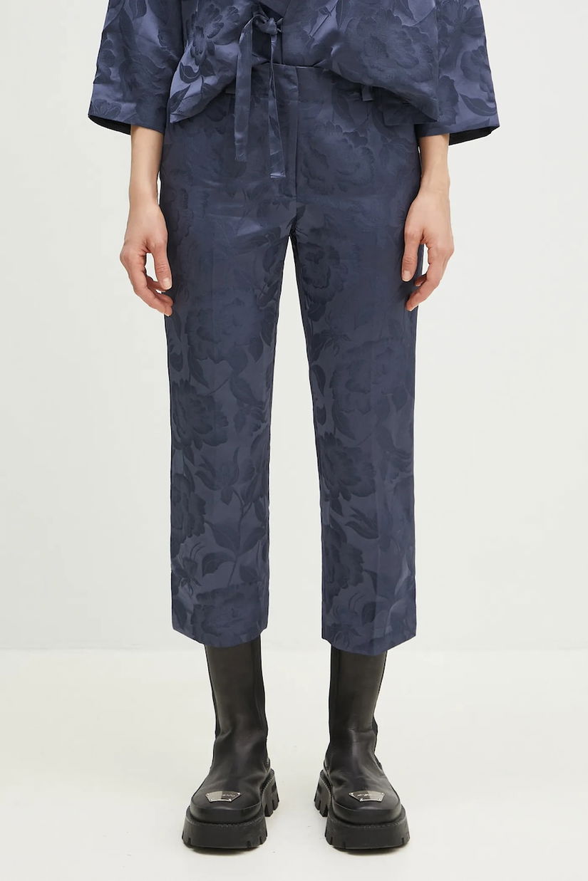 Kenzo pantaloni din amestec de in femei, drept, medium waist, FF52PA0939JG.67
