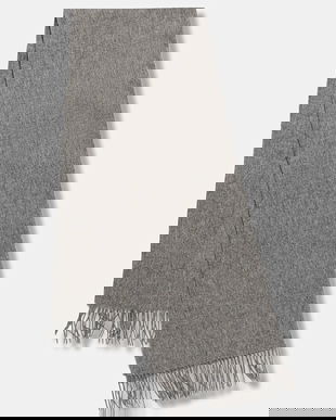 Answear.LAB esarfa de lana culoarea gri, melanj