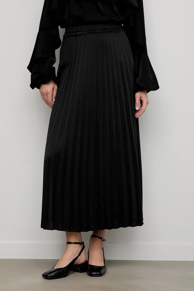 Answear.LAB fusta culoarea negru, maxi, evazati