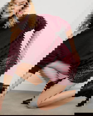 Answear.LAB fusta culoarea bordo, mini, evazati