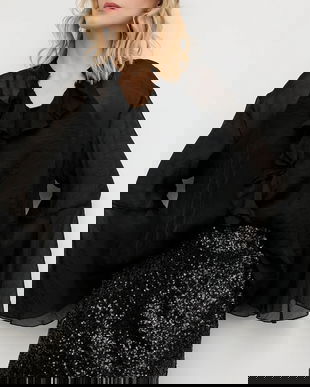 Answear.LAB fusta culoarea negru, mini, evazati