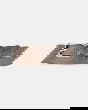 Answear Lab curea de piele culoarea argintiu