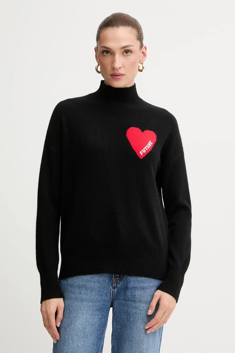FROM FUTURE pulover de cașmir culoarea gri, light, cu turtleneck, WPM00746