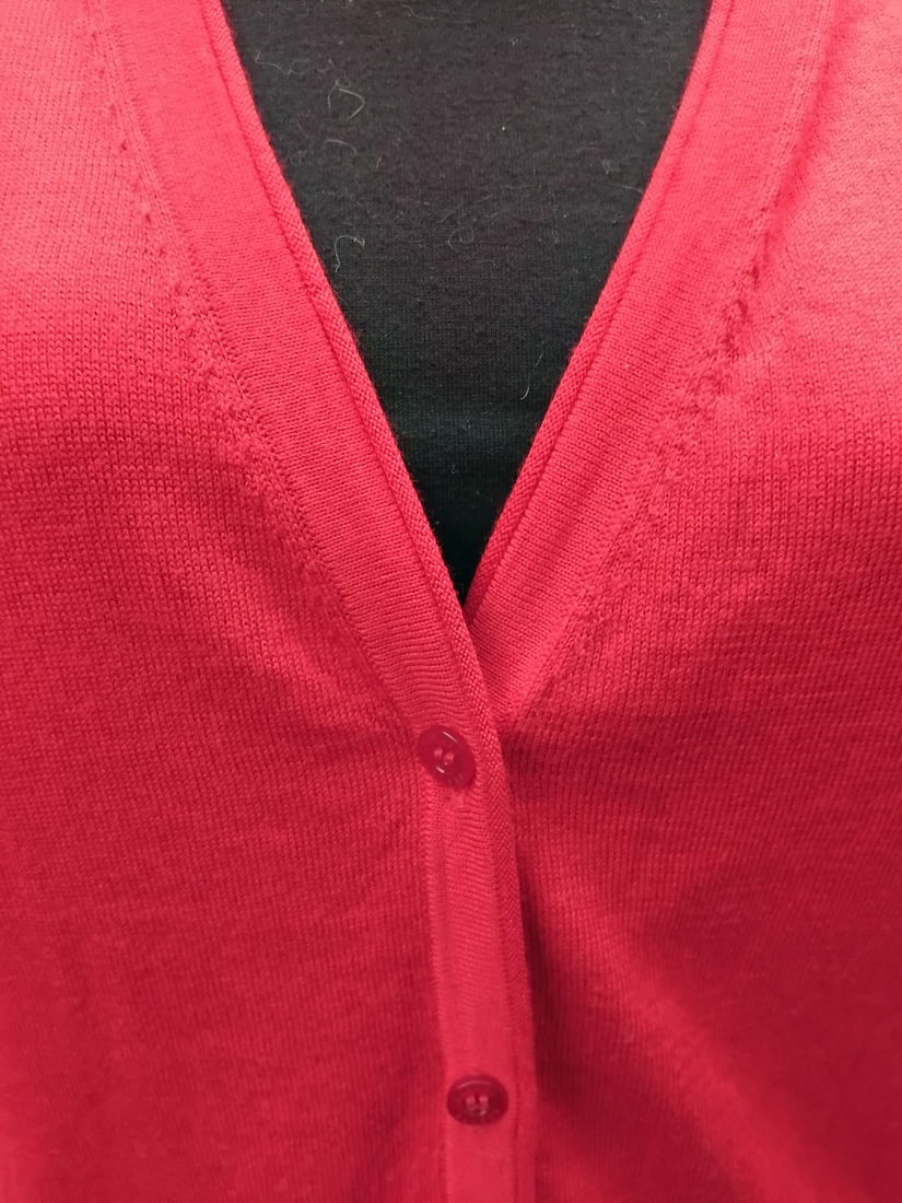 Cardigan rosu lana si silk