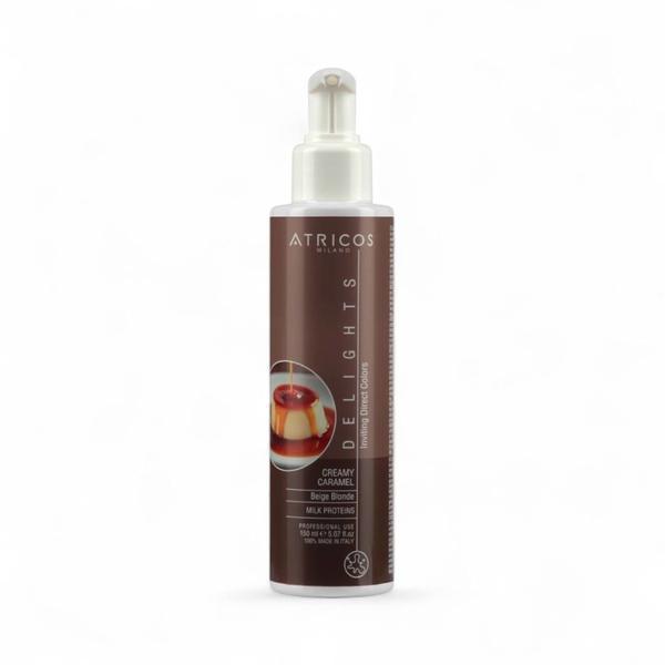 Vopsea Pigment Profesională Atricos Inviting Direct Color Delights - Creamy Caramel Nuanță Blond Bej, 150 ml