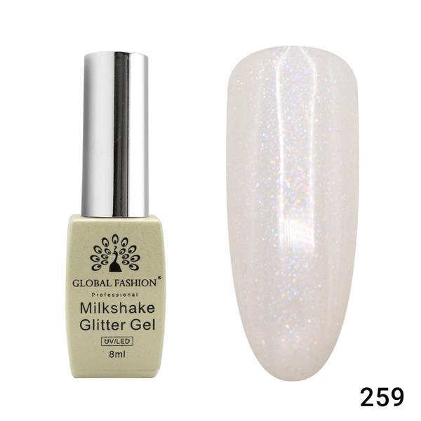 Oja semipermanenta, Milkshake Glitter, Global Fashion 8ml, 259