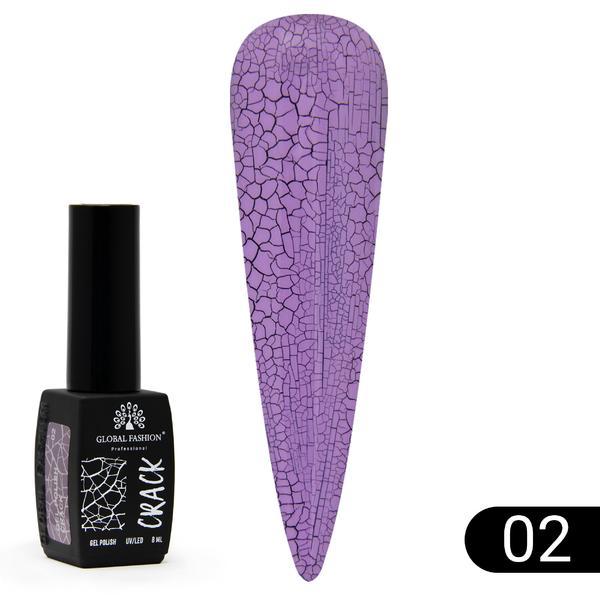 Oja semipermanenta Crack, Global Fashion 8 ml, 02