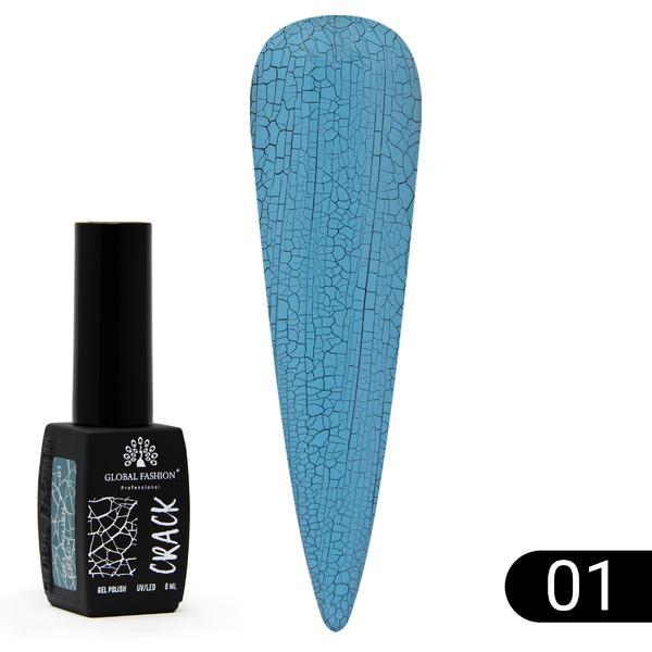 Oja semipermanenta Crack, Global Fashion 8ml, 01