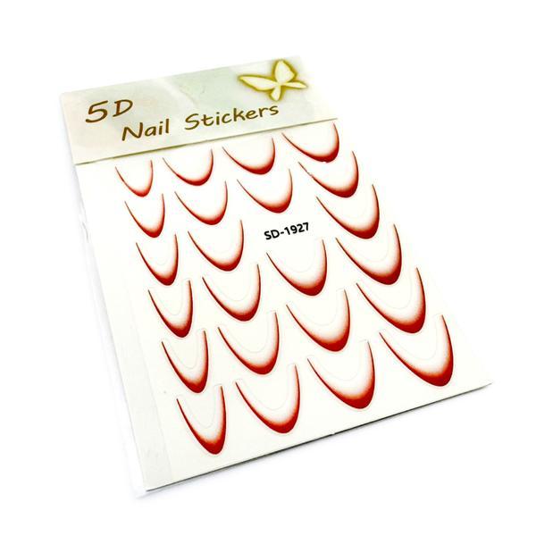 Stiker French interior cu Ombre Nail Stickers 5D, SD-1927
