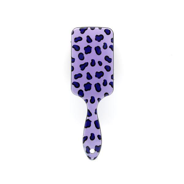 Perie pentru par, dreptunghiulara, Leopard,  Mov