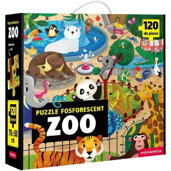 Puzzle fosforescent 120 piese. Zoo