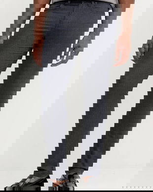 BOSS pantaloni bărbați, culoarea bleumarin, slim 50551419