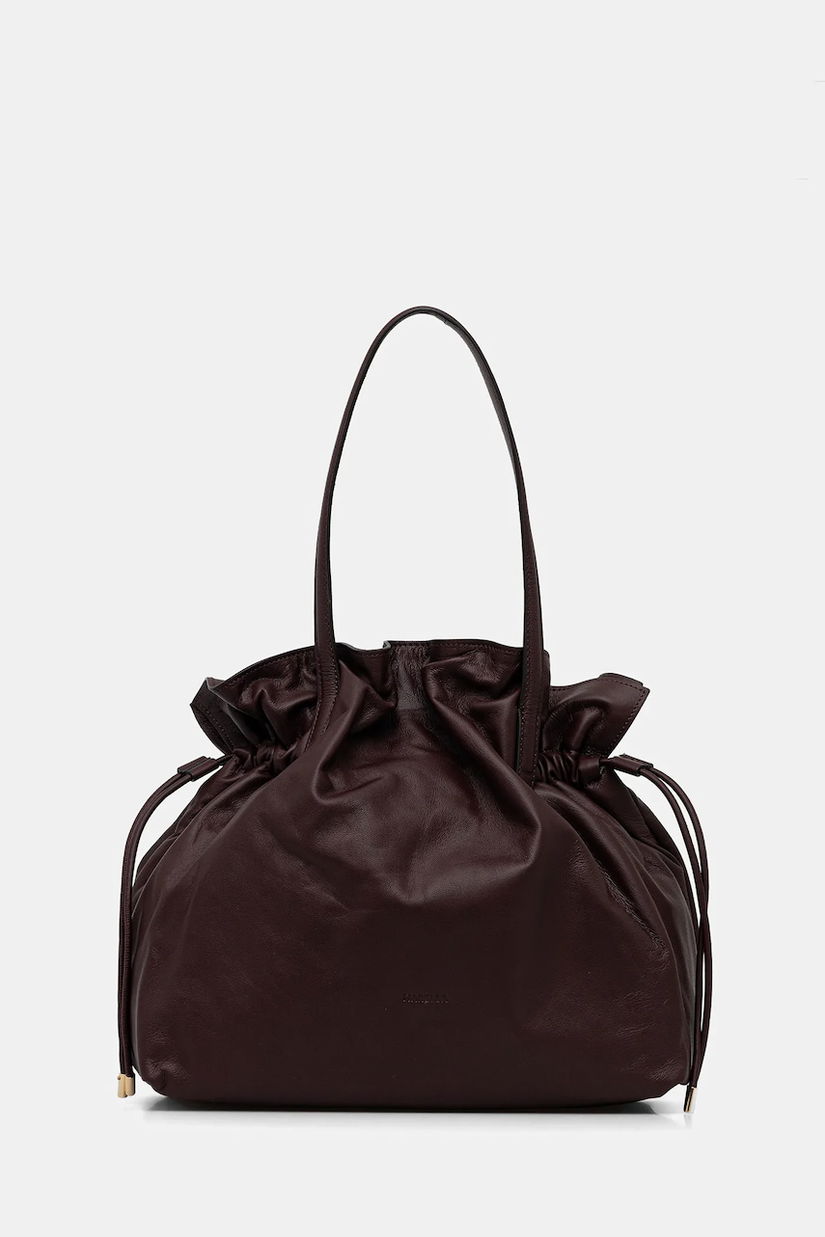 Marella poșetă de piele culoarea gri, 2523519047200