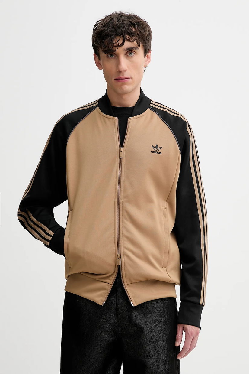 adidas Originals bluză Sst Tt culoarea verde, cu imprimeu, JY1292