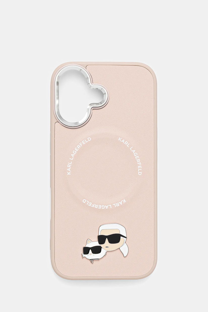 Karl Lagerfeld husă pentru telefon iPhone 17 culoarea roz, KLHMP17SPSMLRKCP