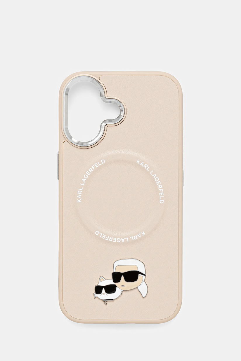 Karl Lagerfeld husă pentru telefon iPhone 17 culoarea bej, KLHMP17SPSMLRKCE