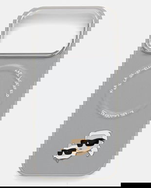 Karl Lagerfeld husă pentru telefon iPhone 17 Pro Max culoarea gri, KLHMP17XPSMLRKCG