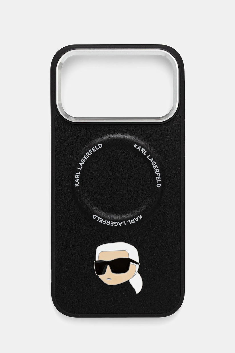 Karl Lagerfeld husă pentru telefon iPhone 17 Pro Max culoarea negru, KLHMP17XPSMLRKLK