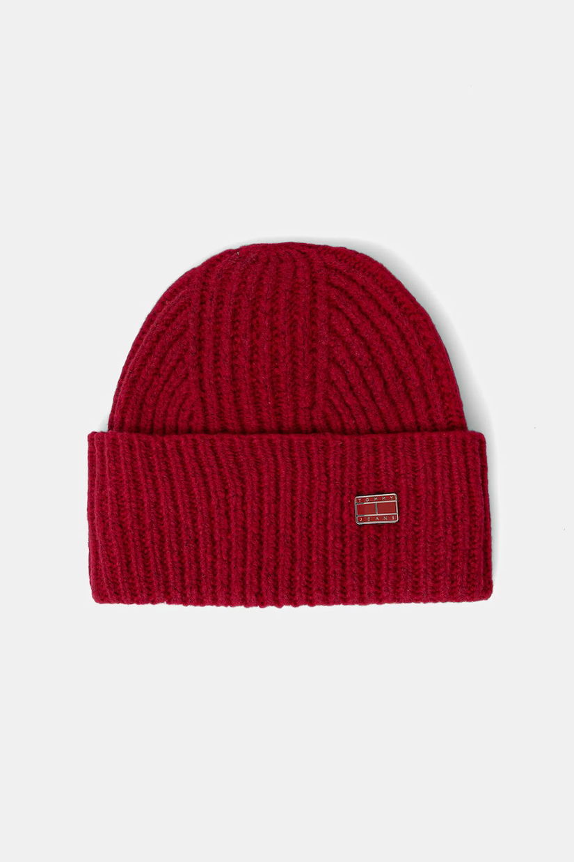 Tommy Jeans pălărie din amestec de lână culoarea roșu, AW0AW17905