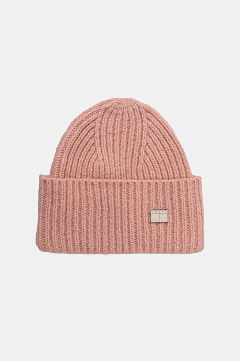 Tommy Jeans pălărie din amestec de lână culoarea roz, AW0AW17905