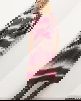 Answear.LAB rochie culoarea bordo, midi, drept