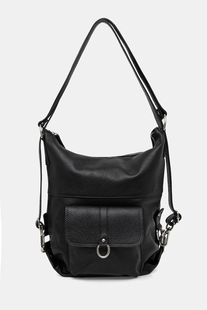 Answear.LAB ghiozdan de piele culoarea negru, mare, neted