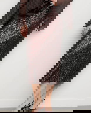 Answear.LAB fusta culoarea maro, midi, creion