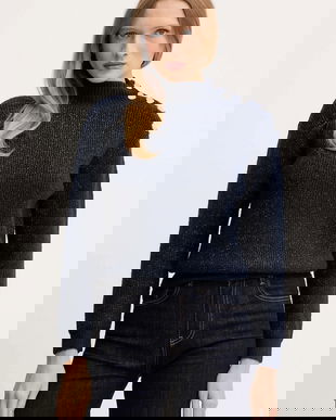 Morgan pulover din amestec de lână MSTORI culoarea gri, cu turtleneck, MSTORI