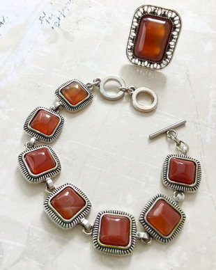 Set vintage carneol