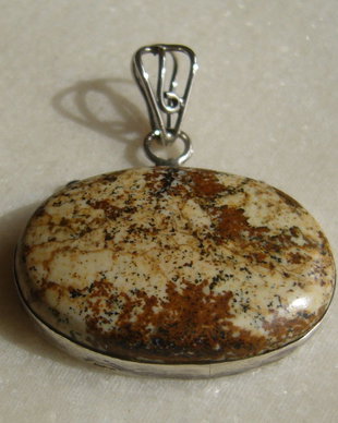 Pandantiv din picture jasper in montura din argint  .925