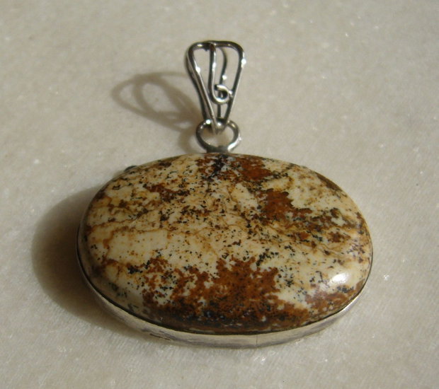 Pandantiv din picture jasper in montura din argint .925