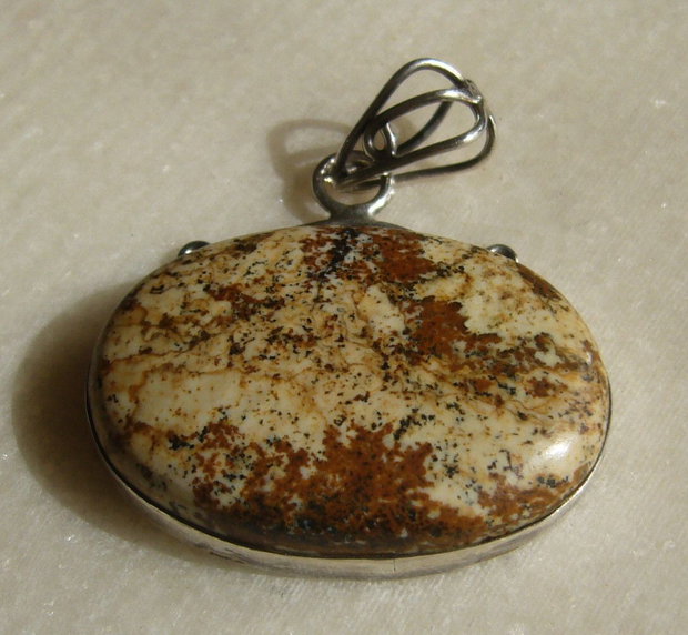Pandantiv din picture jasper in montura din argint .925